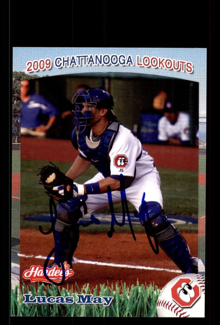 Signed Baseball Card Auto Lucas May 2009 Grandstand Chattanooga Lookouts