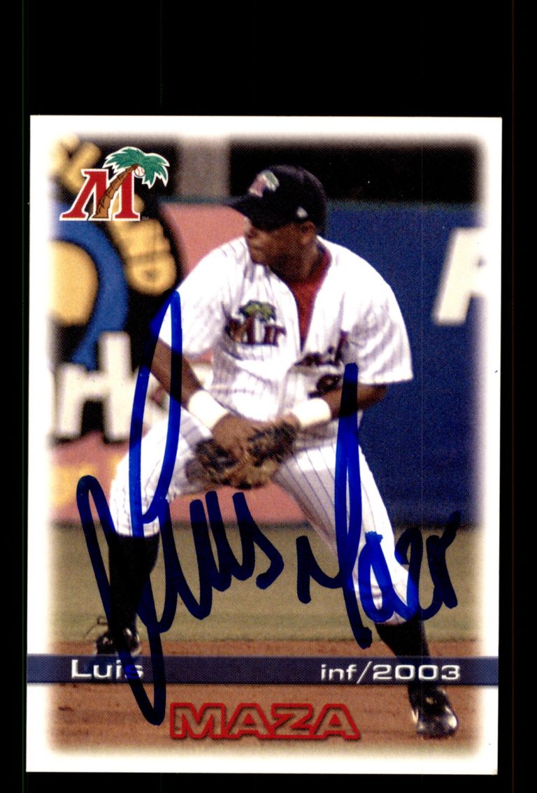 Signed Baseball Card Auto Luis Maza 2003 Grandstand Fort Myers Miracle