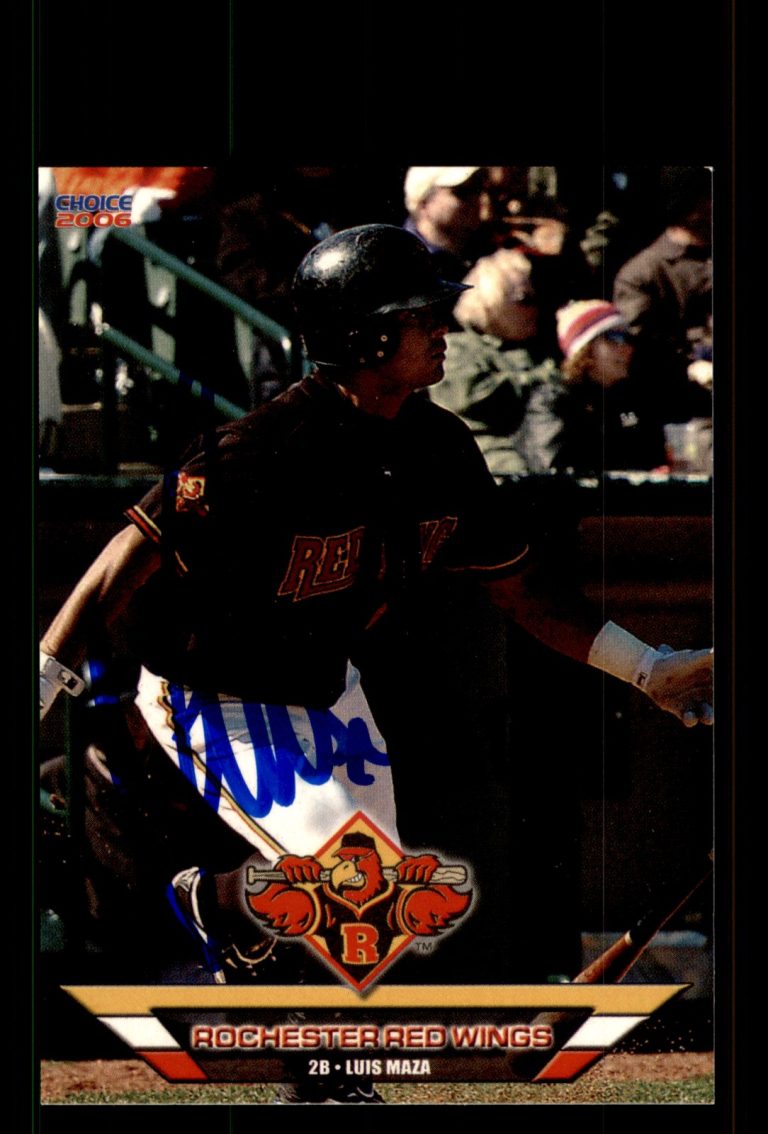 Signed Baseball Card Auto Luis Maza 2006 Choice Rochester Red Wings