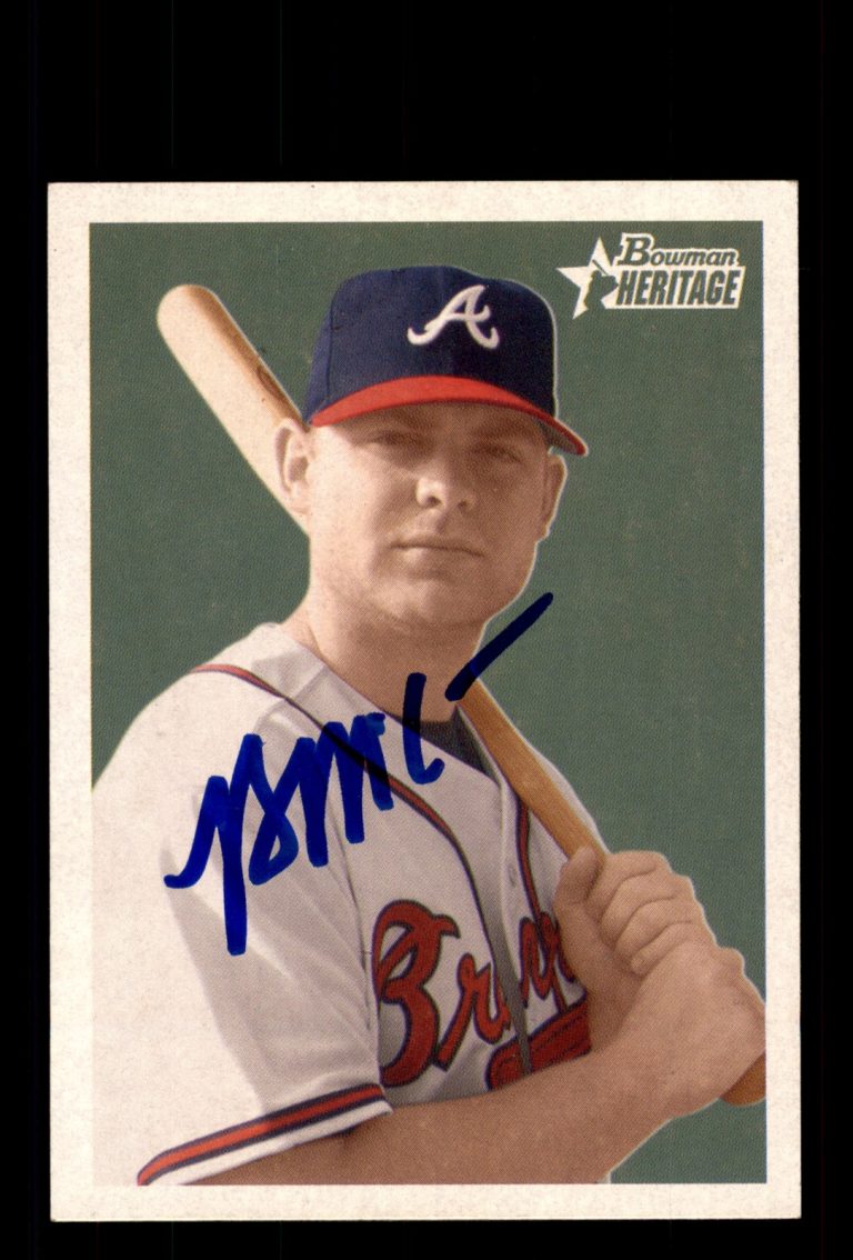 Signed Baseball Card Auto Brian McCann 2006 Bowman Heritage #126 Atlanta Braves