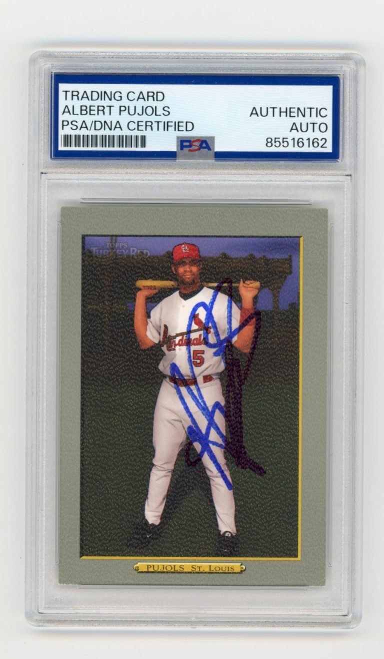 ALBERT PUJOLS SIGNED BASEBALL CARD AUTO 2006 TOPPS TURKEY RED CARDINALS PSA/DNA