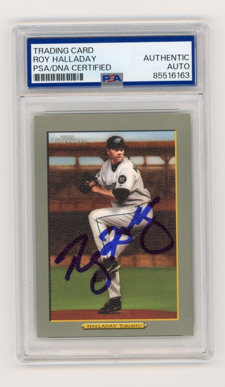 ROY HALLADAY SIGNED BASEBALL CARD AUTO 2006 TOPPS TURKEY RED HOF PSA/DNA