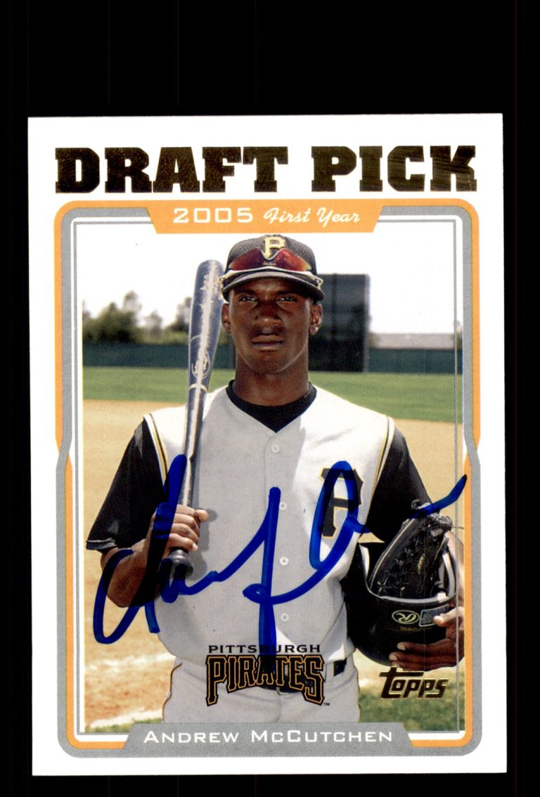 Signed Baseball Card Auto Andrew McCutchen 2005 Topps #UH329 Pittsburgh Pirates