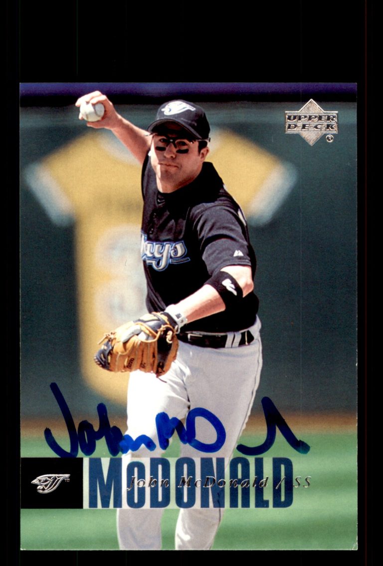 Signed Baseball Card Auto John McDonald 2006 Upper Deck #847 Toronto Blue Jays