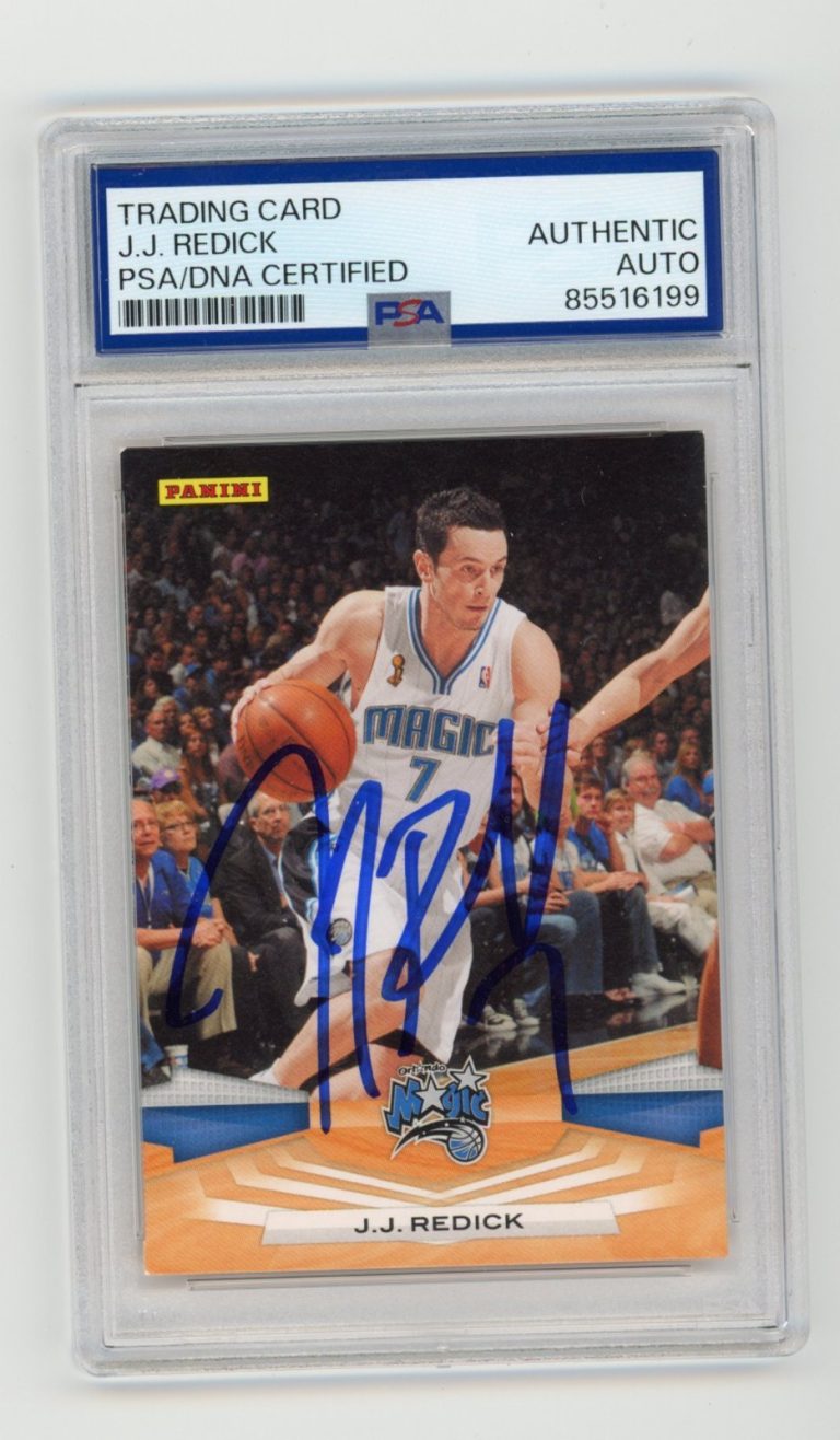 JJ REDICK SIGNED BASKETBALL CARD AUTO 2009-10 PANINI #136 ORLANDO MAGIC PSA/DNA