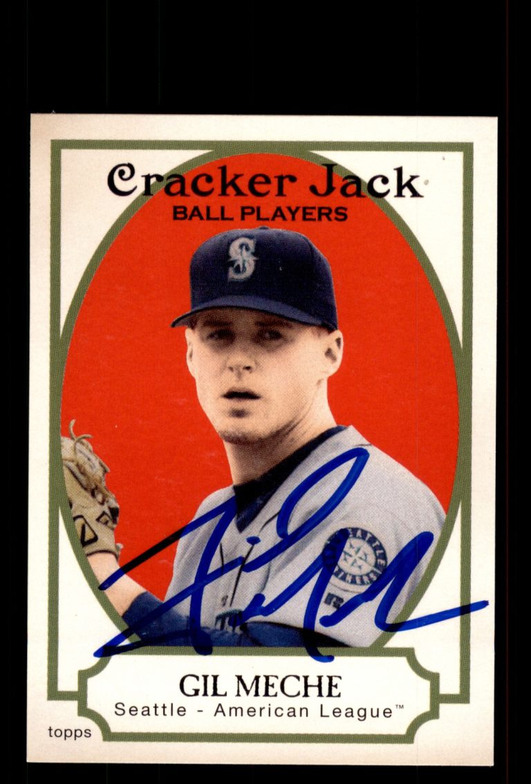 Signed Baseball Card Auto Gil Meche 2005 Topps Cracker Jack #28 Seattle Mariners