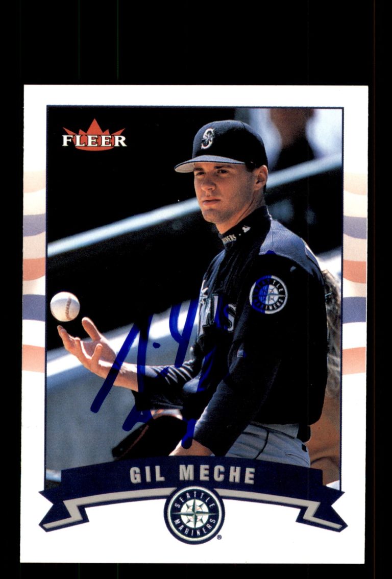 Signed Baseball Card Auto Gil Meche 2002 Fleer #211 Seattle Mariners