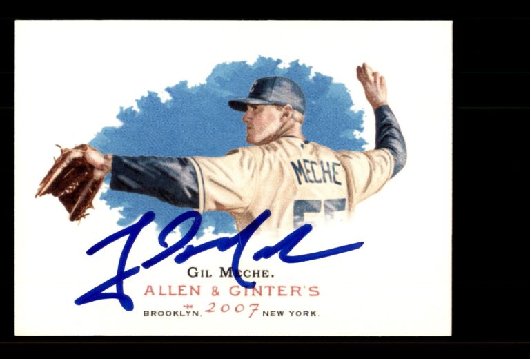 Signed Baseball Card Auto Gil Meche 2007 Topps Allen & Ginter #125 Royals