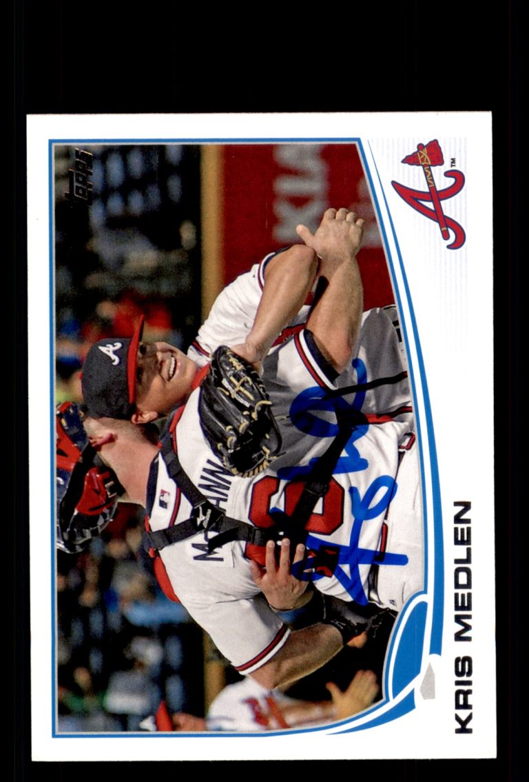Signed Baseball Card Auto Kris Medlen 2013 Topps #344 Atlanta Braves
