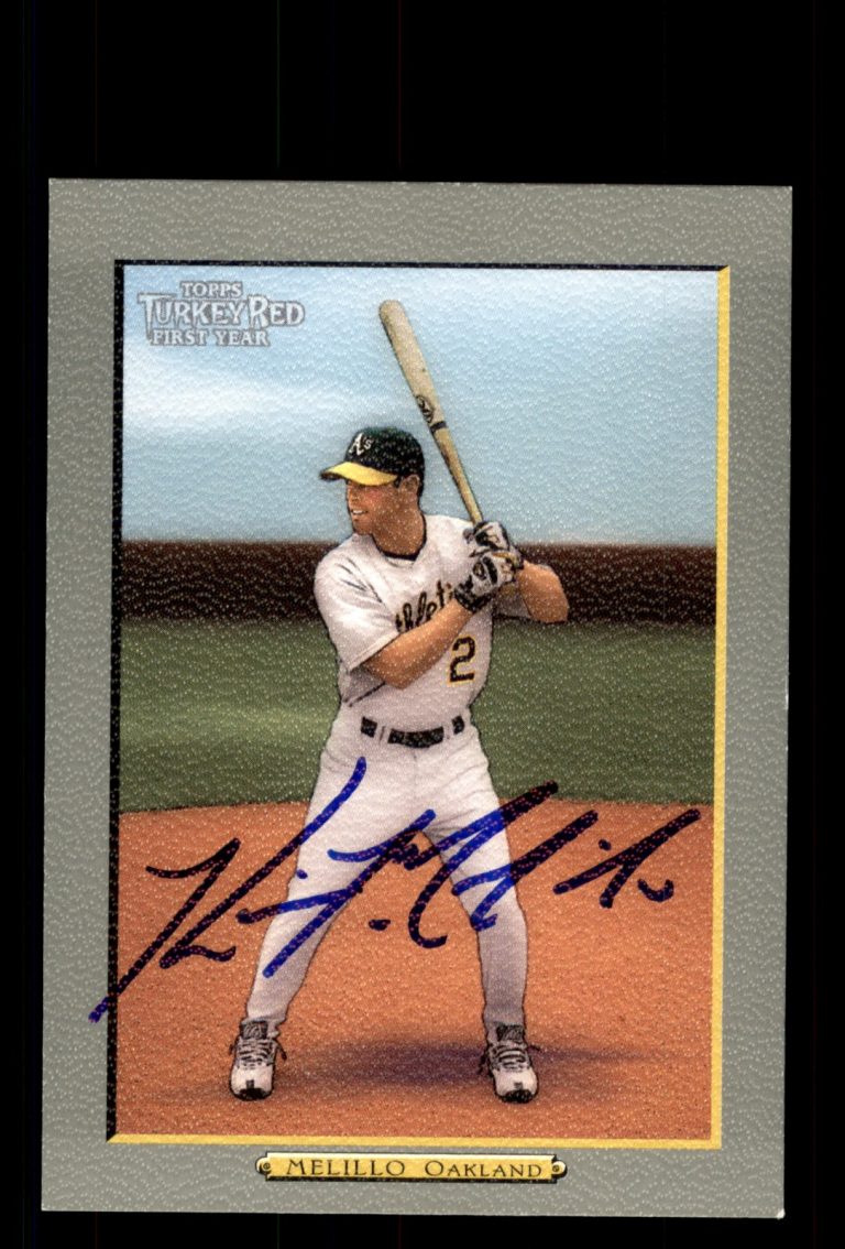 Signed Baseball Card Auto Kevin Melillo 2005 Topps Turkey Red #276 Oakland A's