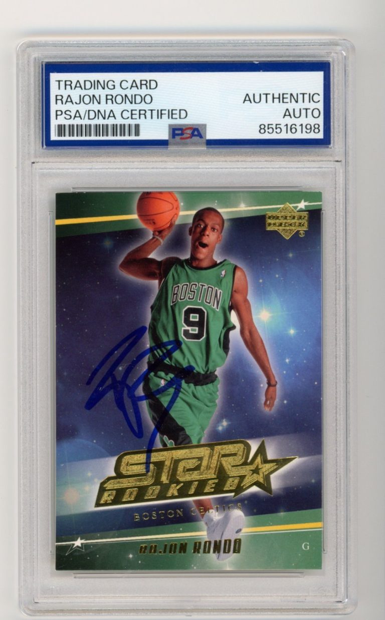 RAJON RONDO SIGNED BASKETBALL CARD 2006-07 UPPER DECK CELTICS RC AUTO PSA/DNA