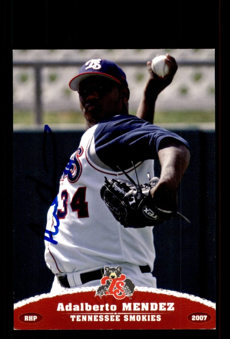 Signed Baseball Card Auto Adalberto Mendez 2007 Grandstand Tennessee Smokies