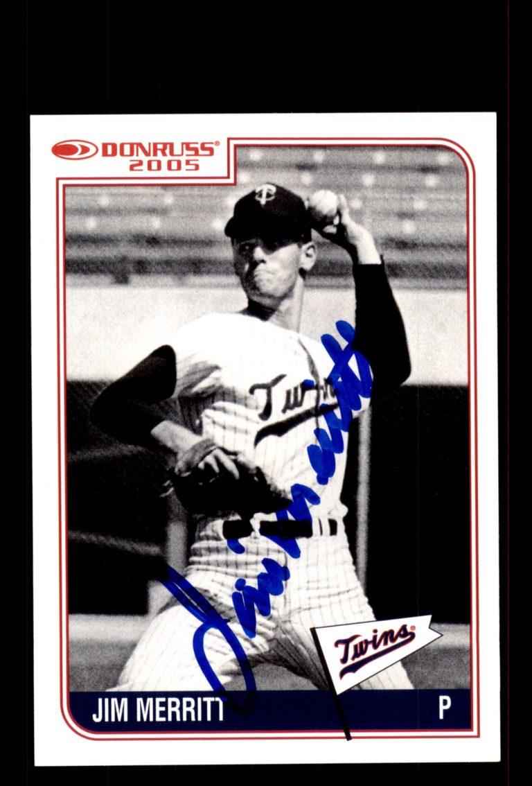 Signed Baseball Card Auto Jim Merritt 2005 Donruss Minnesota Twins 1965 SGA