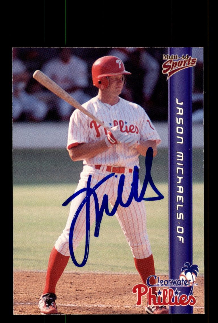 Signed Baseball Card Auto Jason Michaels 1999 Multi-Ad Clearwater Phillies