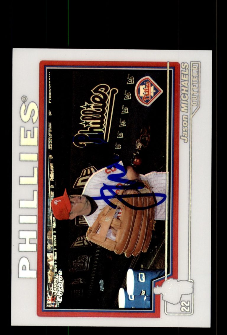 Signed Baseball Card Auto Jason Michaels 2004 Topps Chrome #181 Phillies Ref.