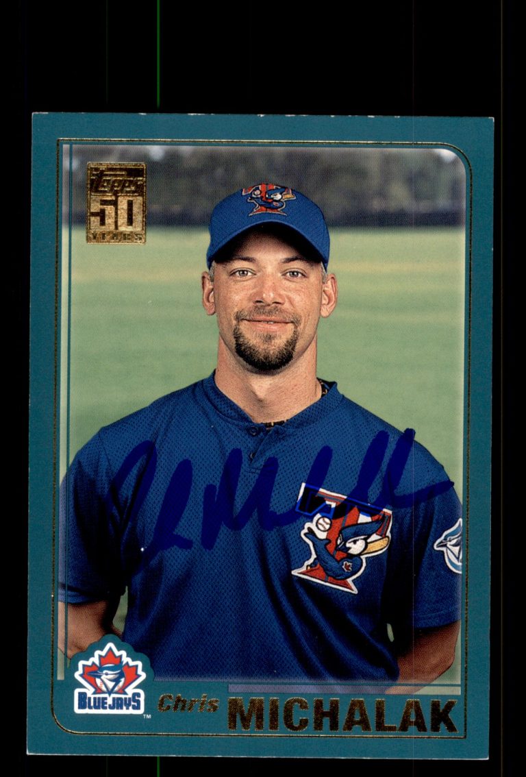 Signed Baseball Card Auto Chris Michalak 2001 Topps #T60 Toronto Blue Jays
