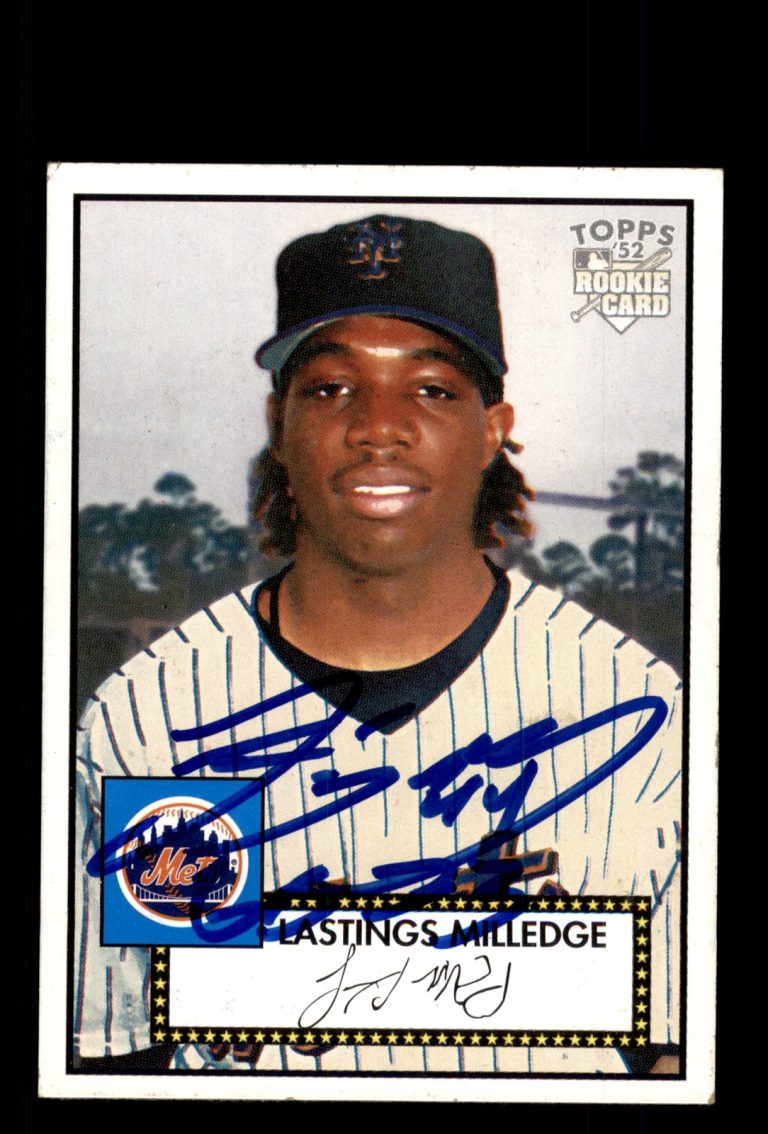 Signed Baseball Card Auto Lastings Milledge 2006 Topps '52 Rookies #132 Mets