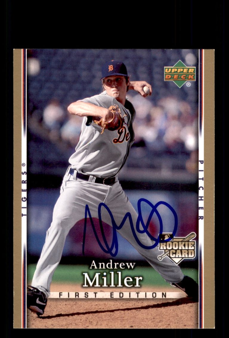 Signed Baseball Card Auto Andrew Miller 2007 Upper Deck First Edition #18