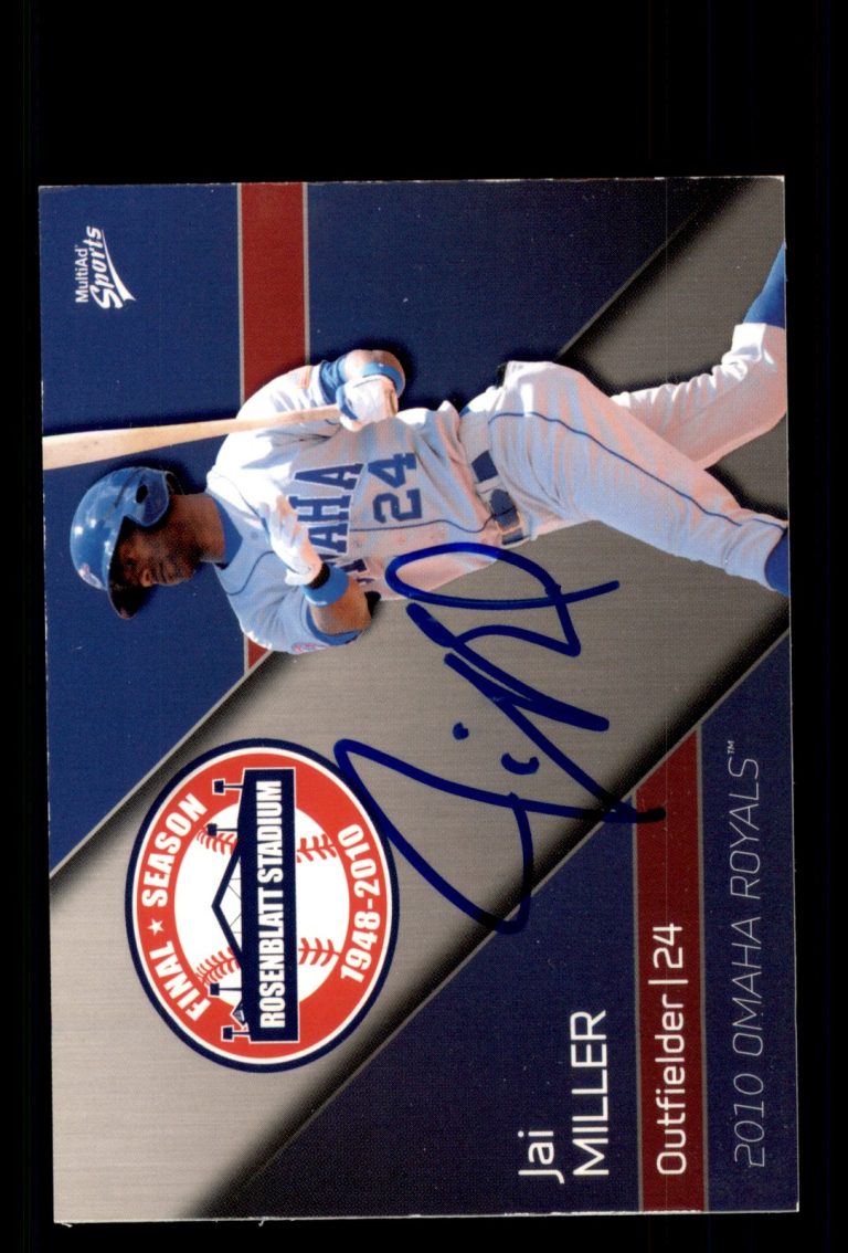 Signed Baseball Card Auto Jai Miller 2010 MultiAd Omaha Royals #22 Omaha Royals