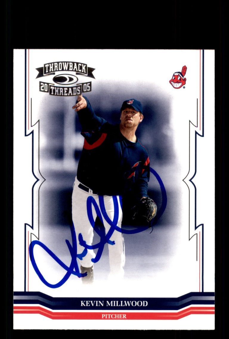 Signed Baseball Card Auto Kevin Millwood 2005 Donruss Throwback Threads #251