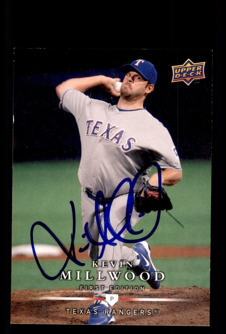 Signed Baseball Card Auto Kevin Millwood 2008 Upper Deck First Edition #175