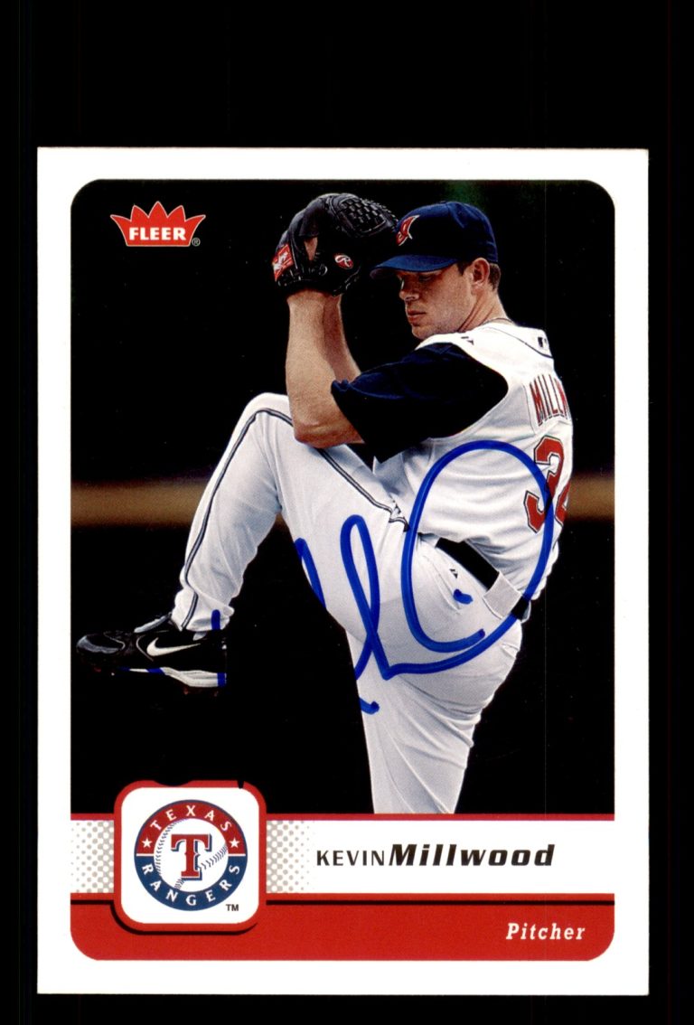 Signed Baseball Card Auto Kevin Millwood 2006 Fleer #173 Texas Rangers