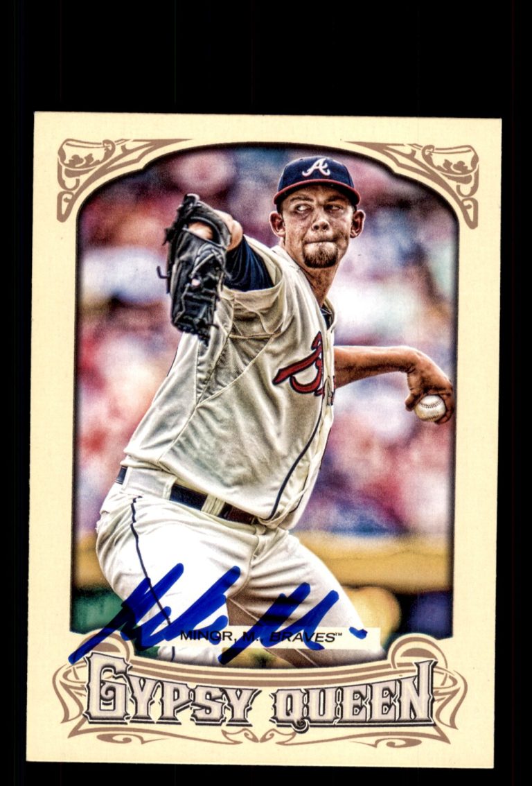 Signed Baseball Card Auto Mike Minor 2014 Topps Gypsy Queen #87 Atlanta Braves