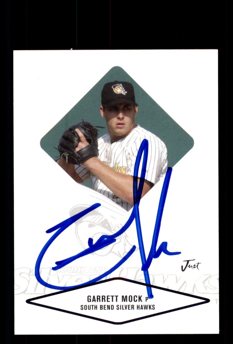 Signed Baseball Card Auto Garrett Mock 2004 Just Justifiable #53
