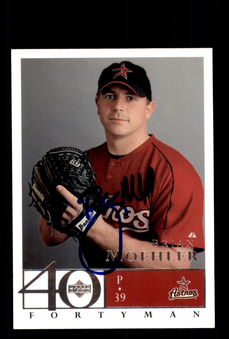 Signed Baseball Card Auto Brian Moehler 2003 Upper Deck 40-Man #361 Astros