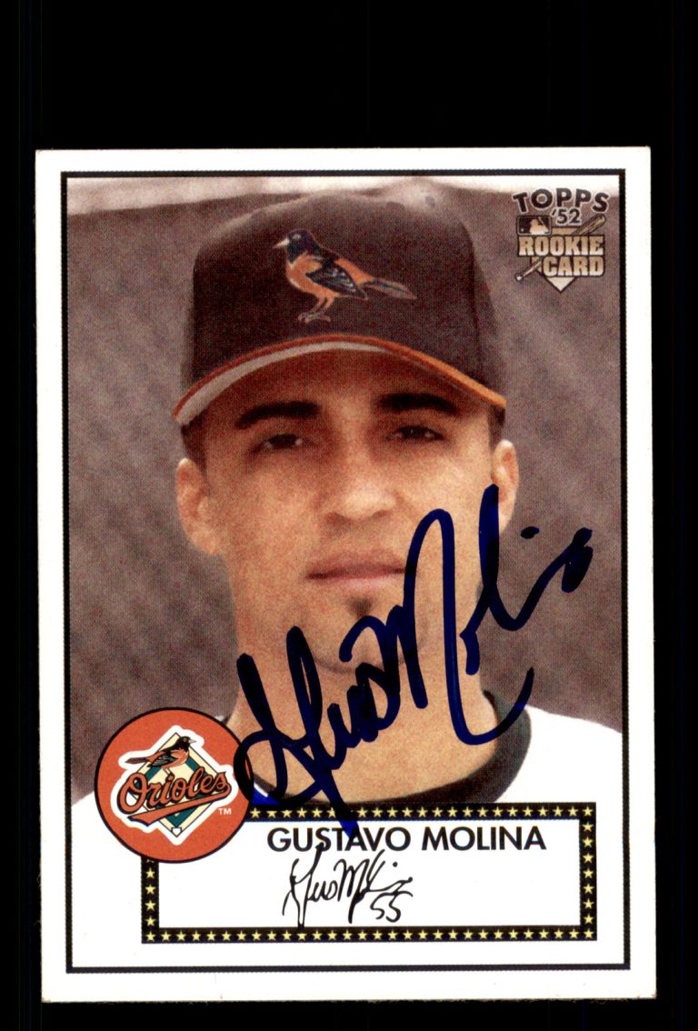 Signed Baseball Card Auto Gustavo Molina 2007 Topps Rookie 52 #118 Orioles
