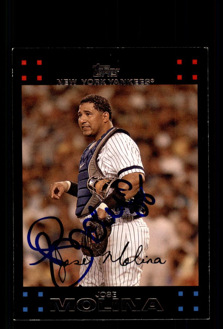 Signed Baseball Card Auto Jose Molina 2007 Topps #UH135 New York Yankees