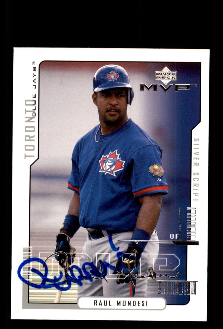 Signed Baseball Card Auto Raul Mondesi 2000 Upper Deck MVP #38 Toronto Blue Jays