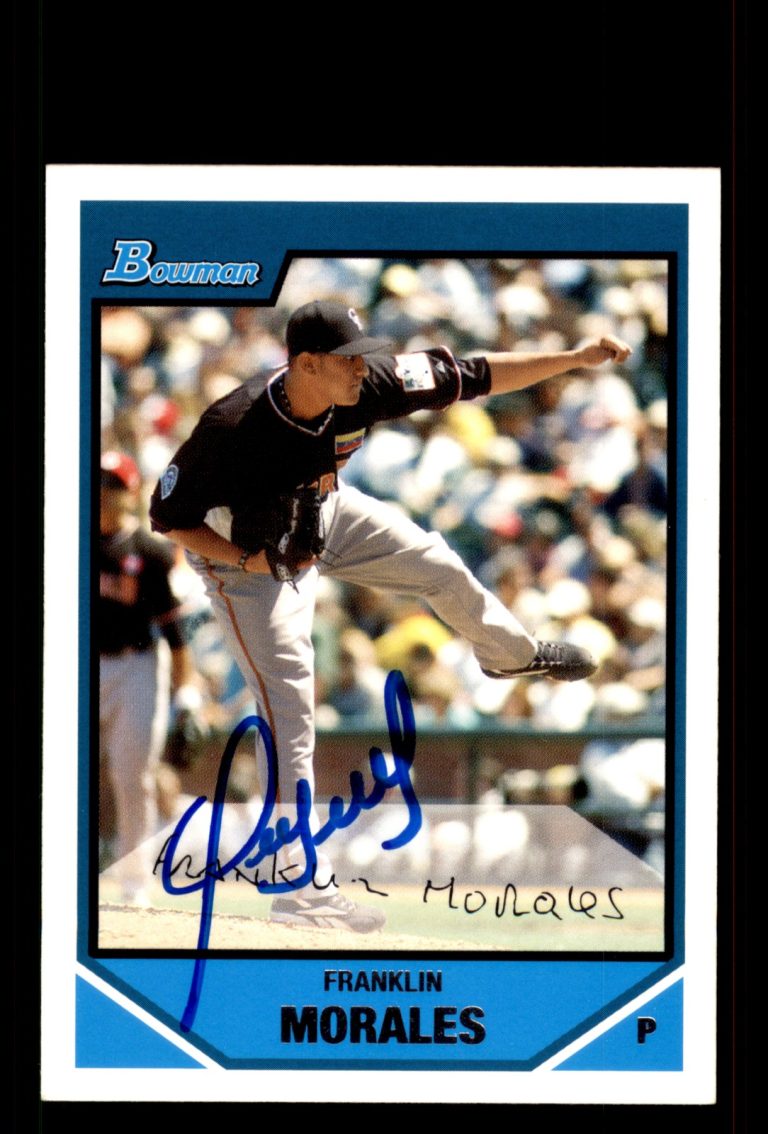 Signed Baseball Card Auto Franklin Morales 2007 Bowman #BDPP74 Colorado Rockies