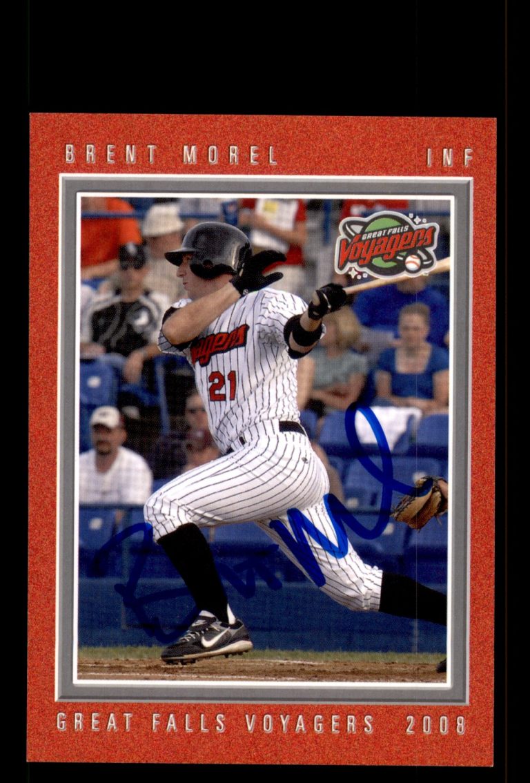 Signed Baseball Card Auto Brent Morel 2008 Grandstand Great Falls Voyagers