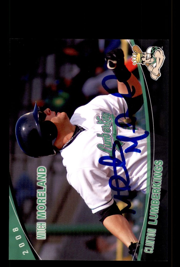 Signed Baseball Card Auto Mitch Moreland 2008 Grandstand Clinton LumberKings