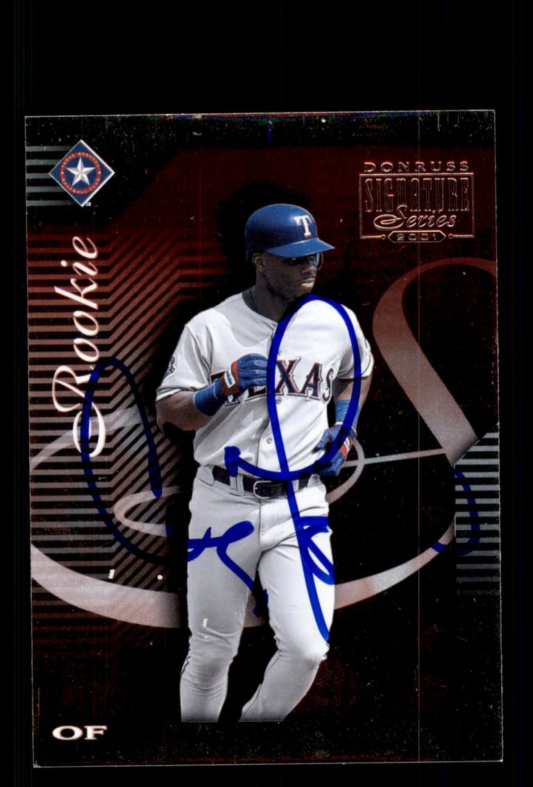 Signed Baseball Card Auto Craig Monroe 2001 Donruss Signature #284 Texas Rangers