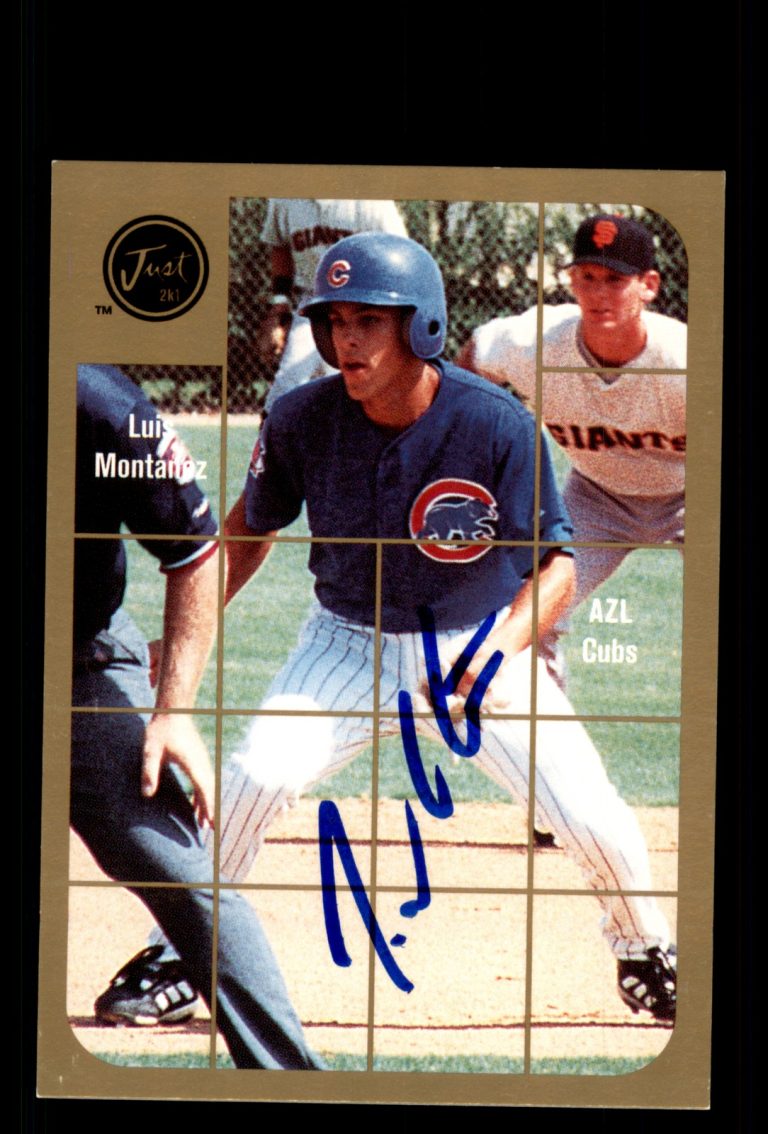 Signed Baseball Card Auto Luis Montanez 2001 Just 2K1 Top Prospect Promos Gold