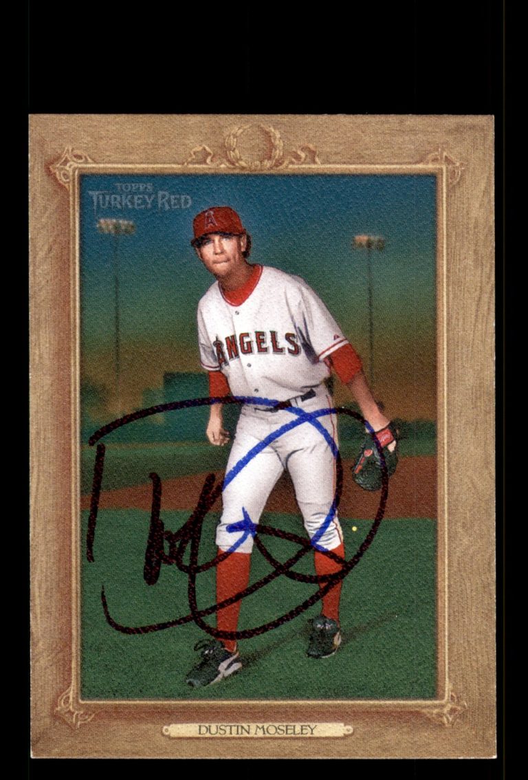 Signed Baseball Card Auto Dustin Moseley 2007 Topps Turkey Red #99 Angels