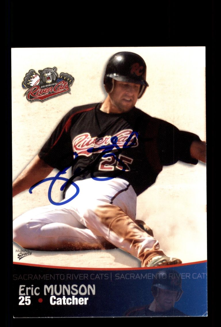 Signed Baseball Card Auto Eric Munson 2009 MultiAd Sacramento River Cats