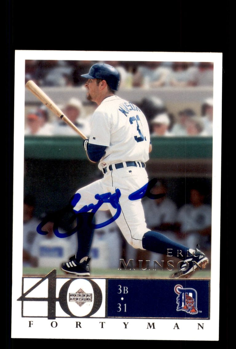 Signed Baseball Card Auto Eric Munson 2003 Upper Deck 40-Man #262 Detroit Tigers