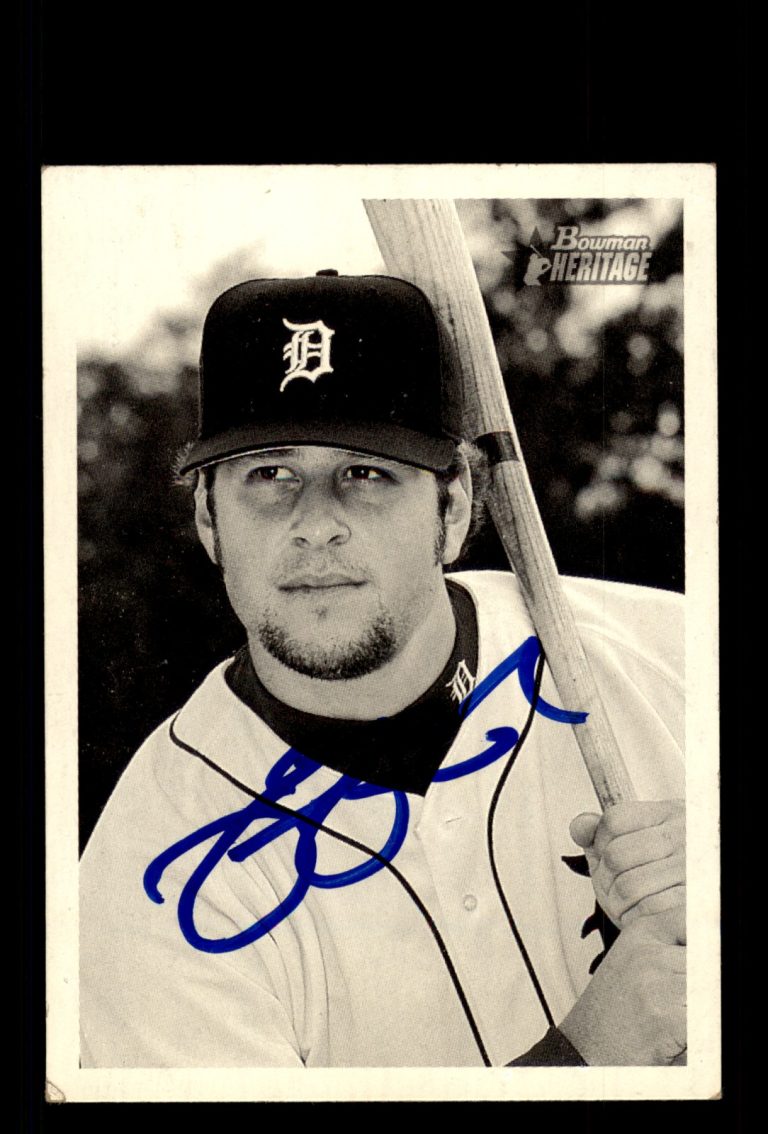Signed Baseball Card Auto Eric Munson 2001 Bowman Heritage #162 Detroit Tigers