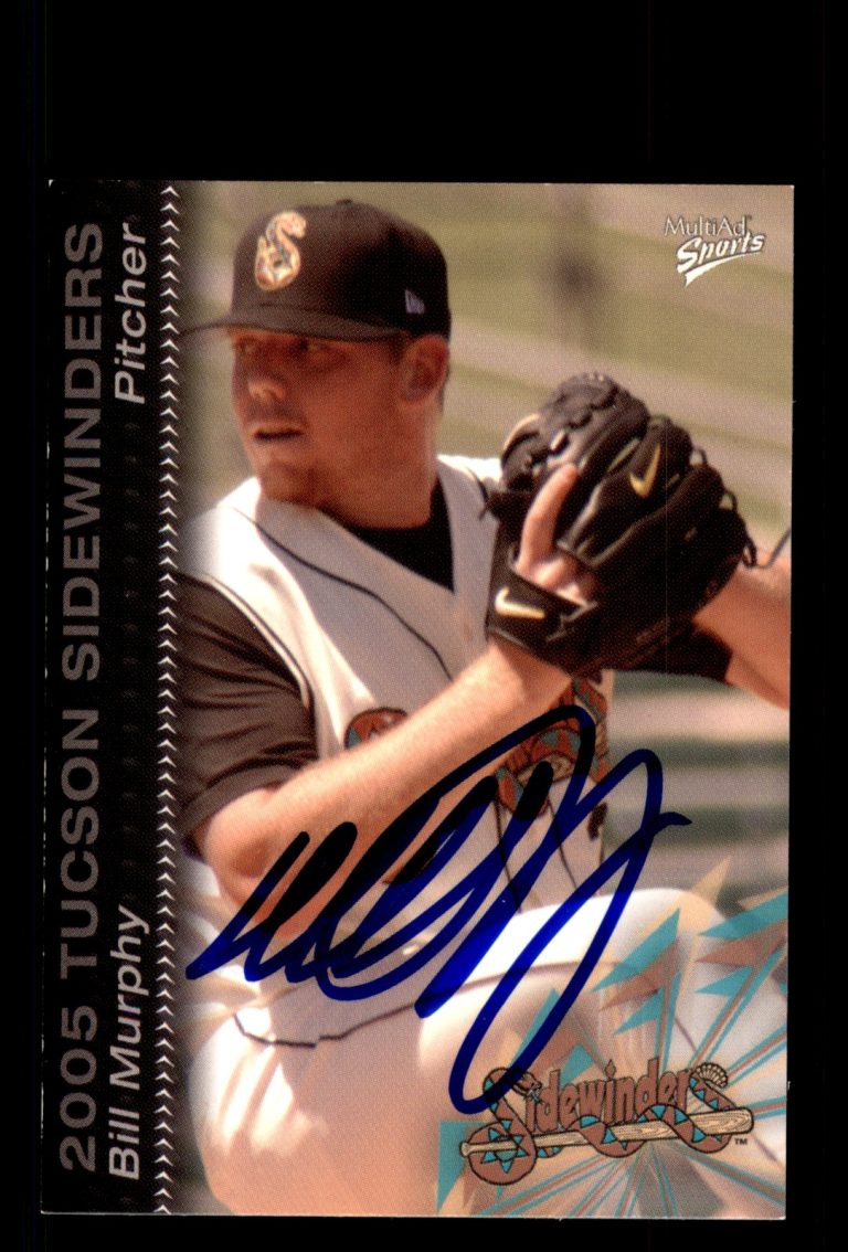 Signed Baseball Card Auto Bill Murphy 2005 MultiAd Tucson Sidewinders