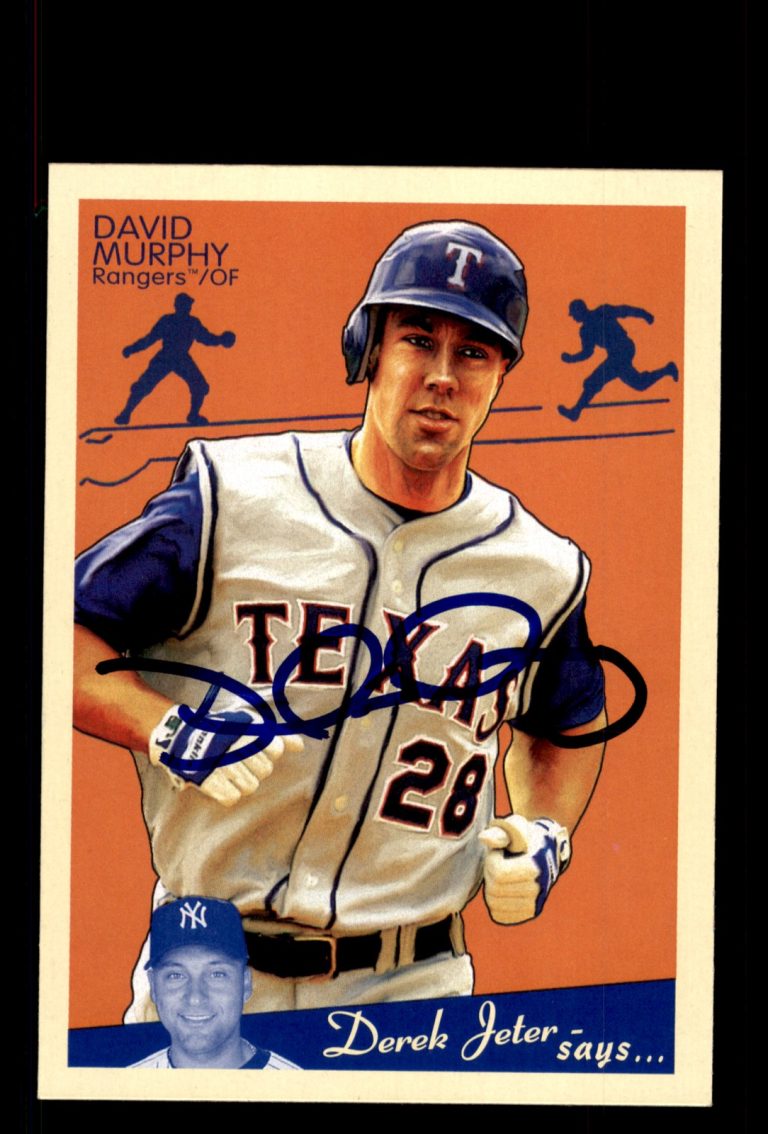 Signed Baseball Card Auto David Murphy 2008 Upper Deck Goudey #188 Texas Rangers