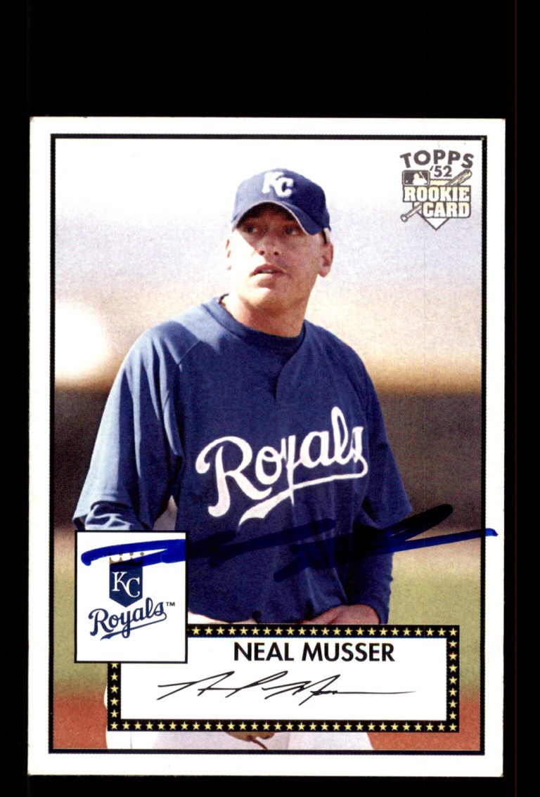 Signed Baseball Card Auto Neal Musser 2007 Topps Rookie 52 #132 Royals