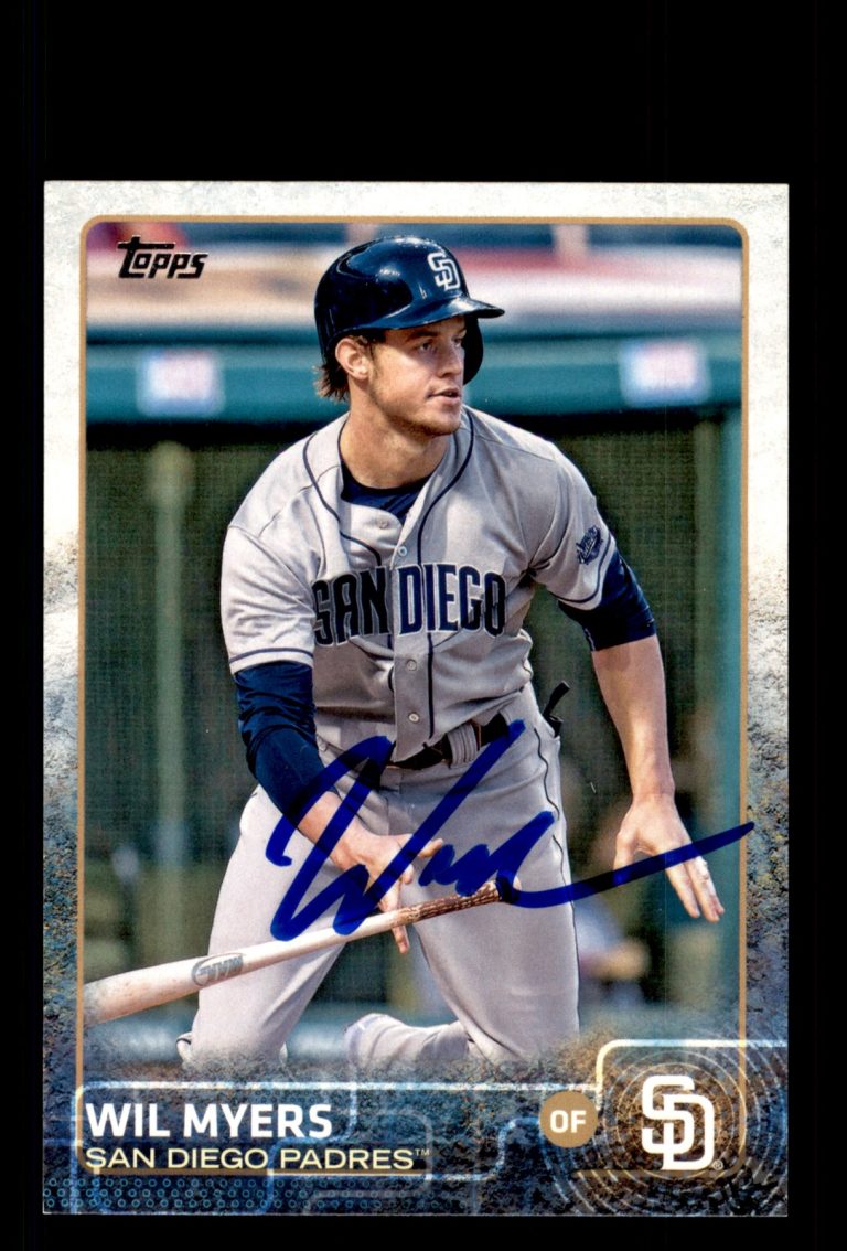 Signed Baseball Card Auto Wil Myers 2015 Topps #684 San Diego Padres