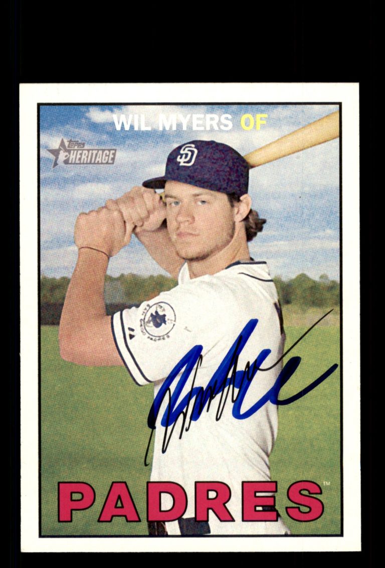 Signed Baseball Card Auto Wil Myers 2016 Topps Heritage #9 San Diego Padres