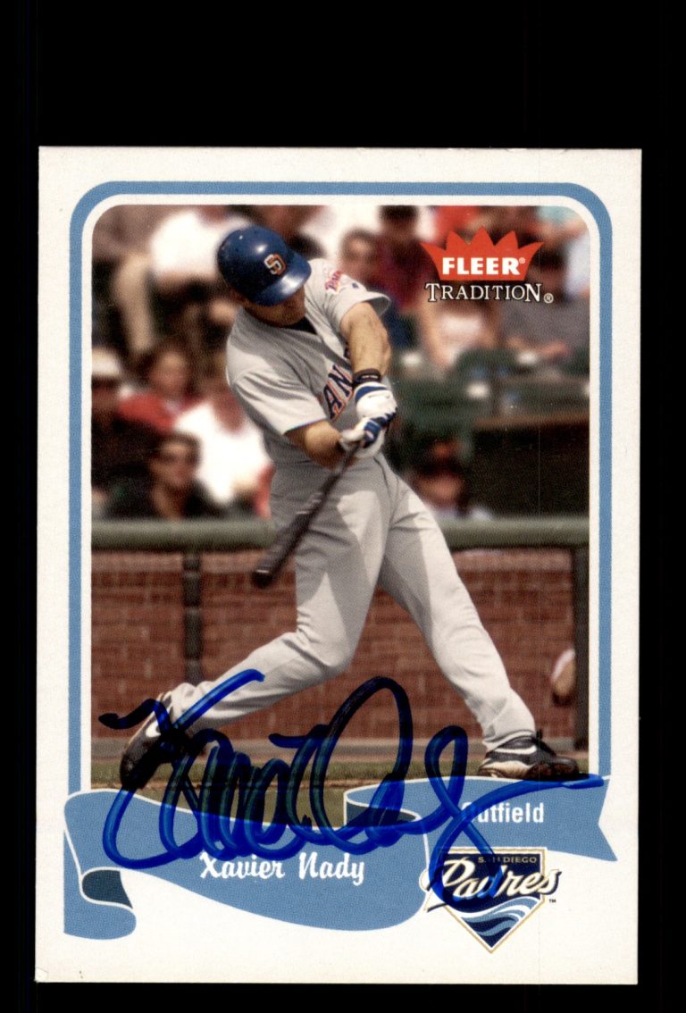 Signed Baseball Card Auto Xavier Nady 2004 Fleer Tradition #175 San Diego Padres