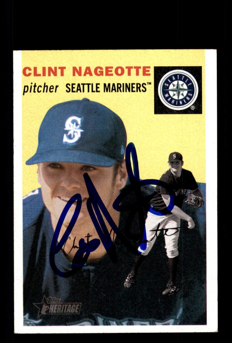 Signed Baseball Card Auto Clint Nageotte 2003 Topps Heritage #147 Mariners