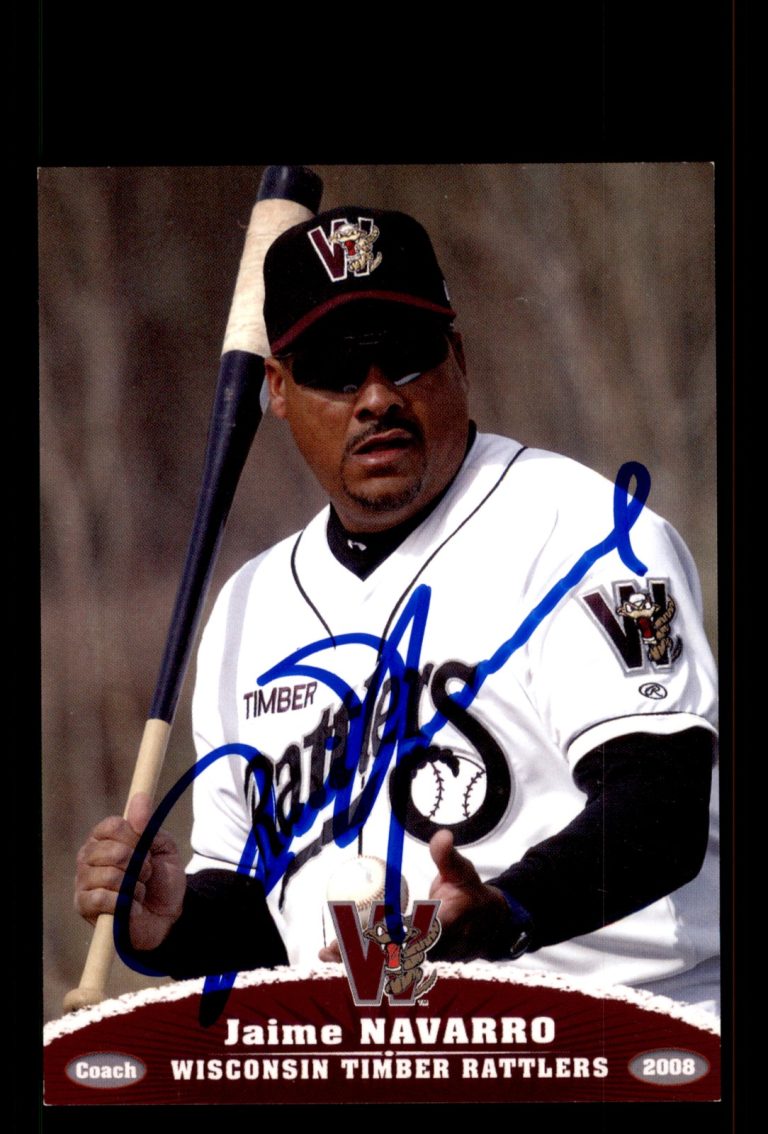 Signed Baseball Card Auto Jaime Navarro 2008 Wisconsin Timber Rattlers