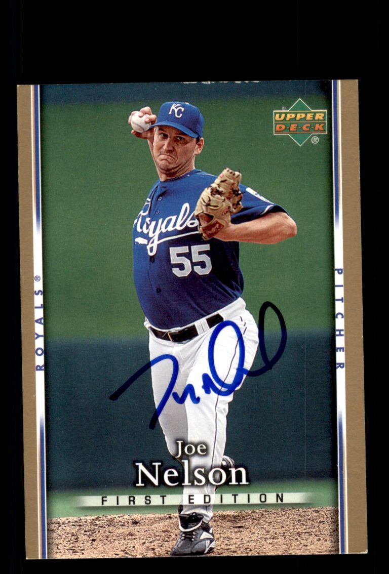 Signed Baseball Card Auto Joe Nelson 2007 Upper Deck First Edition #101 Royals